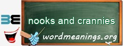 WordMeaning blackboard for nooks and crannies